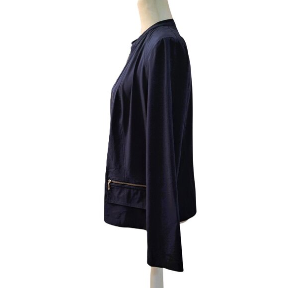 Chico's Zenergy Women's Soft Shell Full Zip Jacket Blue Long Sleeve top Sz 2 - Picture 6 of 8